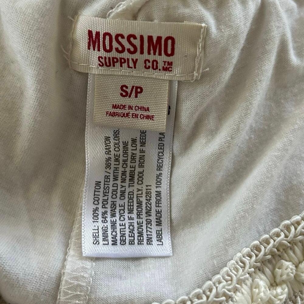 Mossimo Women Crotchet Short Boho Breach Hippie Resort Swim Festival Cream Small - Picture 3 of 6